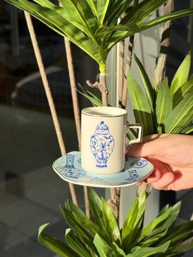 6lı Porselen Miren Kahve Fincanı 