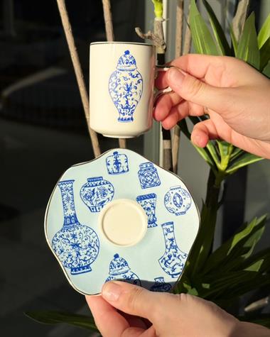 6lı Porselen Miren Kahve Fincanı 