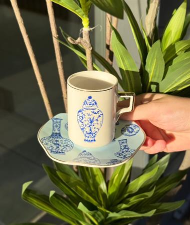 6lı Porselen Miren Kahve Fincanı 