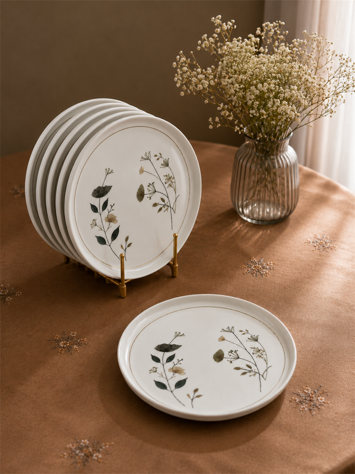 6lı Porselen Arte Lotus Pasta Tabağı 