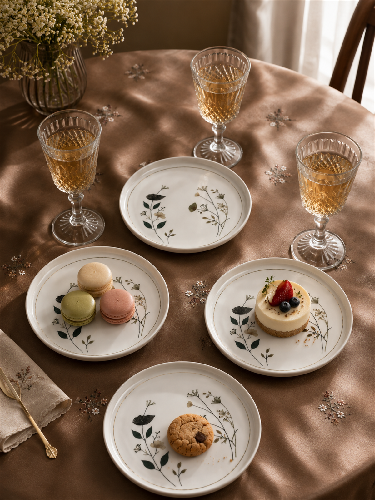 6lı Porselen Arte Lotus Pasta Tabağı 