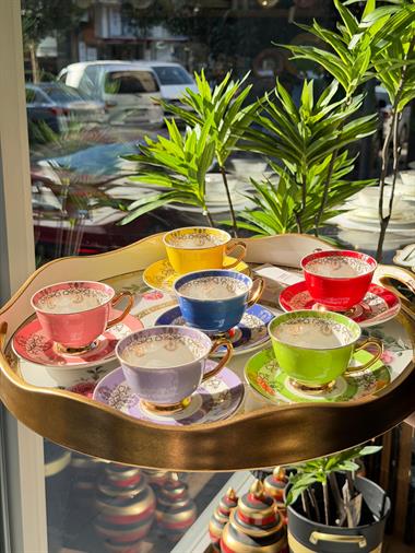 6lı Porselen Blossi Mix Kahve Fincanı