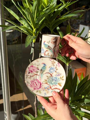 6lı Porselen Fiore Eden Kahve Fincanı