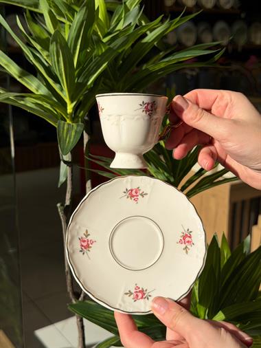 6lı Porselen Fiore Luxe Kahve Fincanı