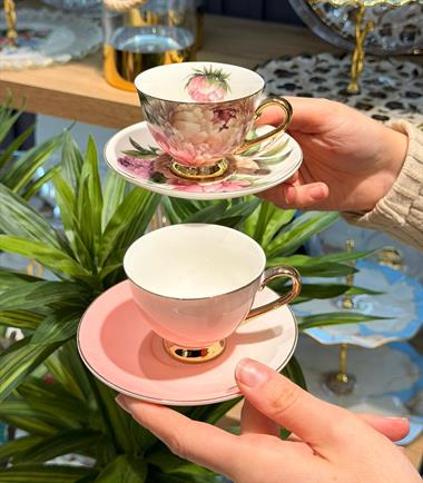 6lı Porselen Garden Kahve Fincanı