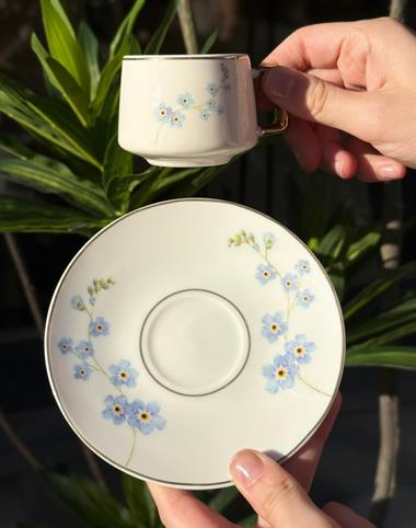 6lı Porselen Kahve Fincanı Eflora