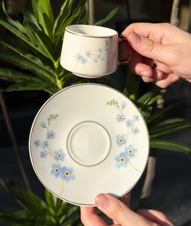 6lı Porselen Kahve Fincanı Eflora