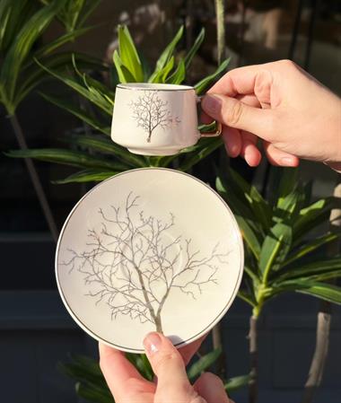 6lı Porselen Kahve Fincanı Sufi Tree