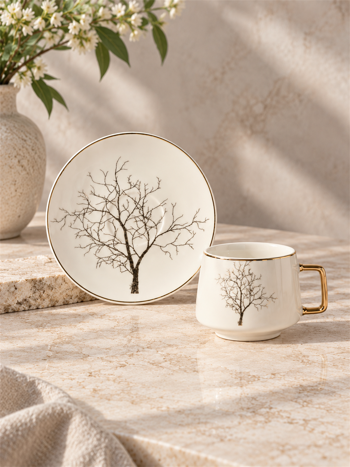 6lı Porselen Kahve Fincanı Sufi Tree