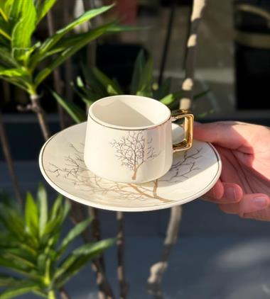 6lı Porselen Kahve Fincanı Sufi Tree