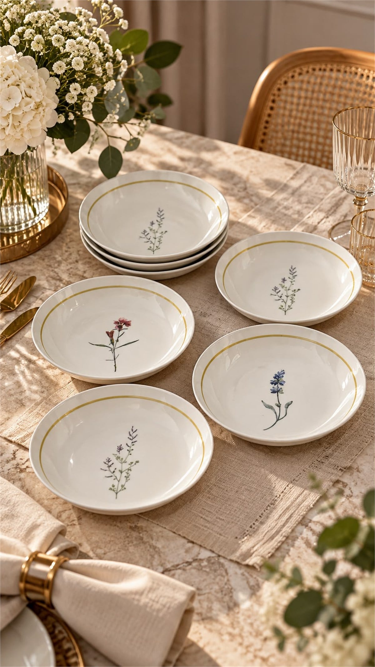 6lı Porselen Lavinia Çorba Kasesi 15 cm 
