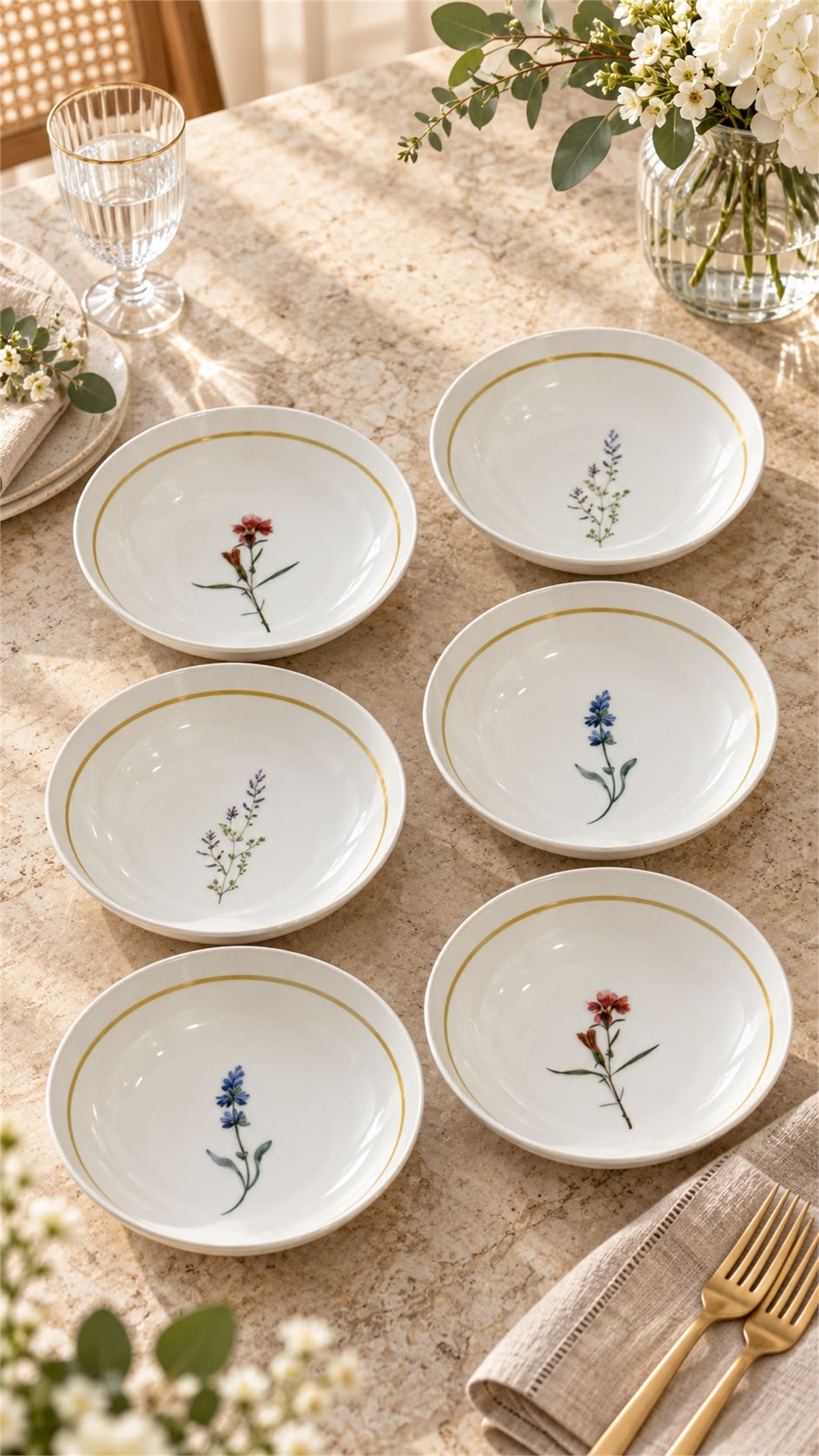 6lı Porselen Lavinia Çorba Kasesi 15 cm 