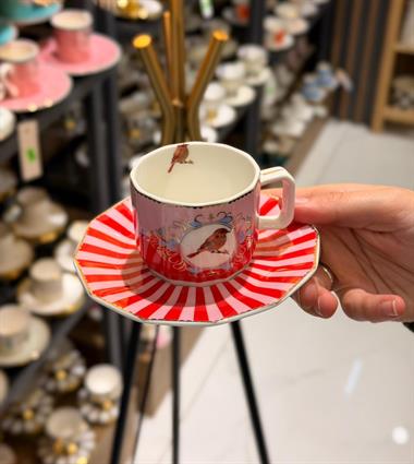 6lı Porselen Pajaro Bird Kahve Fincanı