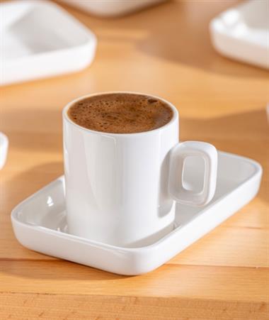 6lı Porselen Pure Royal Kahve Fincanı