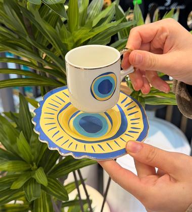 6lı Porselen Solaris Kahve Fincanı 