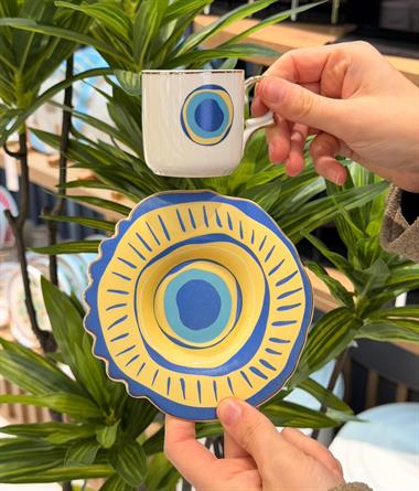 6lı Porselen Solaris Kahve Fincanı 