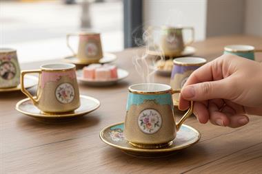 6lı Porselen Stellan Kahve Fincanı