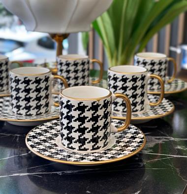 6lı Royal Kazayağı Kahve Fincanı