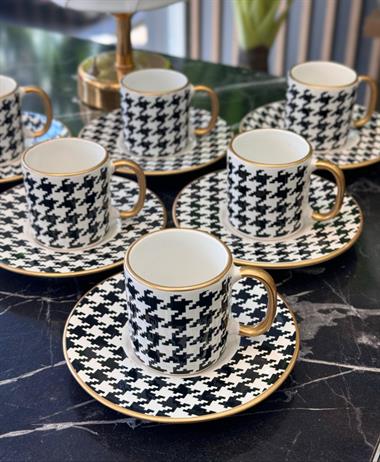 6lı Royal Kazayağı Kahve Fincanı