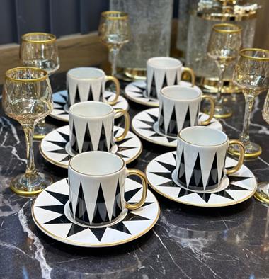 6lı Taj Black Kahve Fincanı