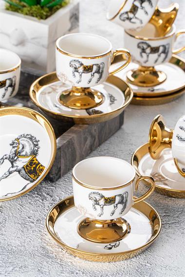 6lı Tamara Premium Porselen Kahve Fincanı