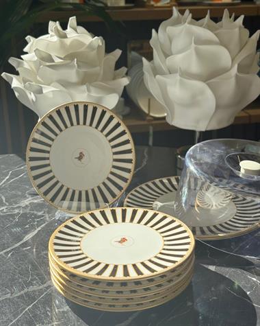 8 Parça Black Bird Kek Fanuslu Pasta Seti