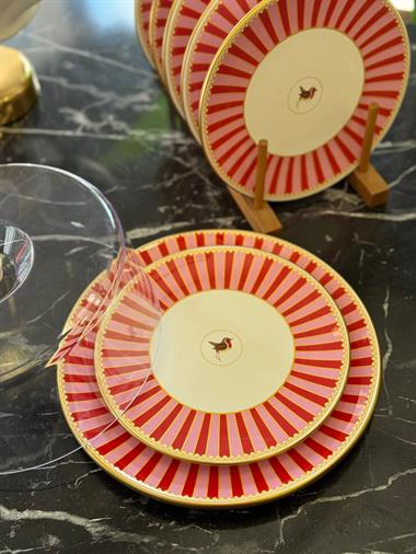 8 Parça Pink Bird Kek Fanuslu Pasta Seti