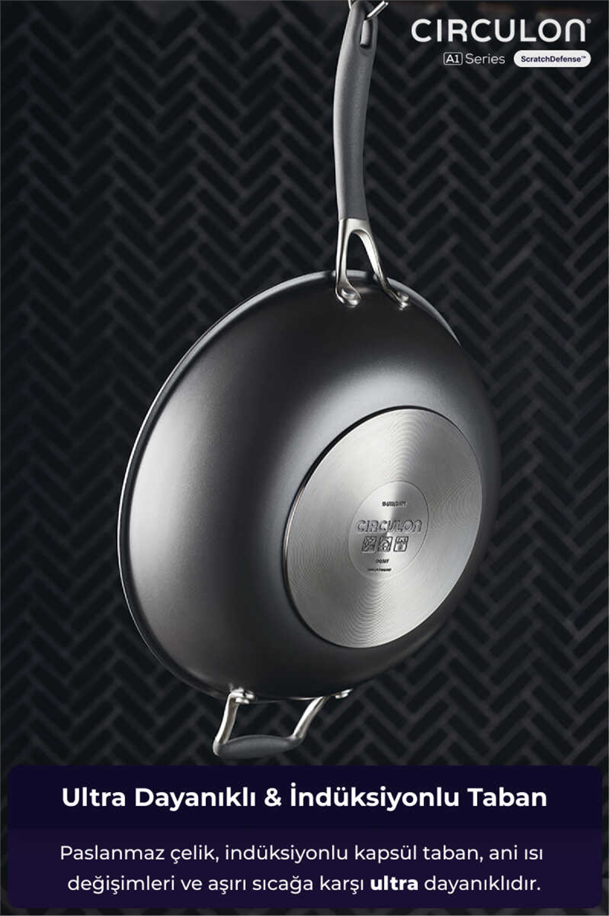 A1 Serisi ScratchDefense Çizilmez Yapışmaz Wok Tava - 34 CM