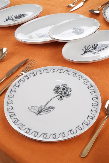 Adalee 12 Kişilik 46 Parça Porselen Yemek Takımı