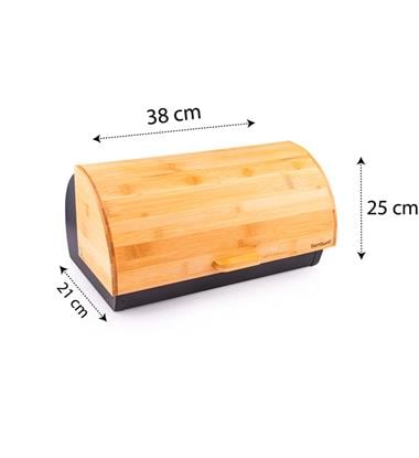 Bambum - Ekmek Saklama Kabı Bambu Kapaklı