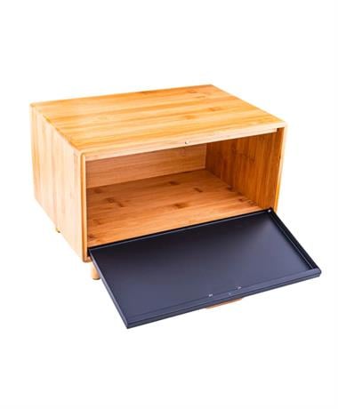 Bambum Retro - Ekmek Saklama Kabı Siyah