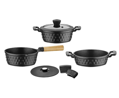 Brioni Diamond 5 Parça Siyah Midi Set