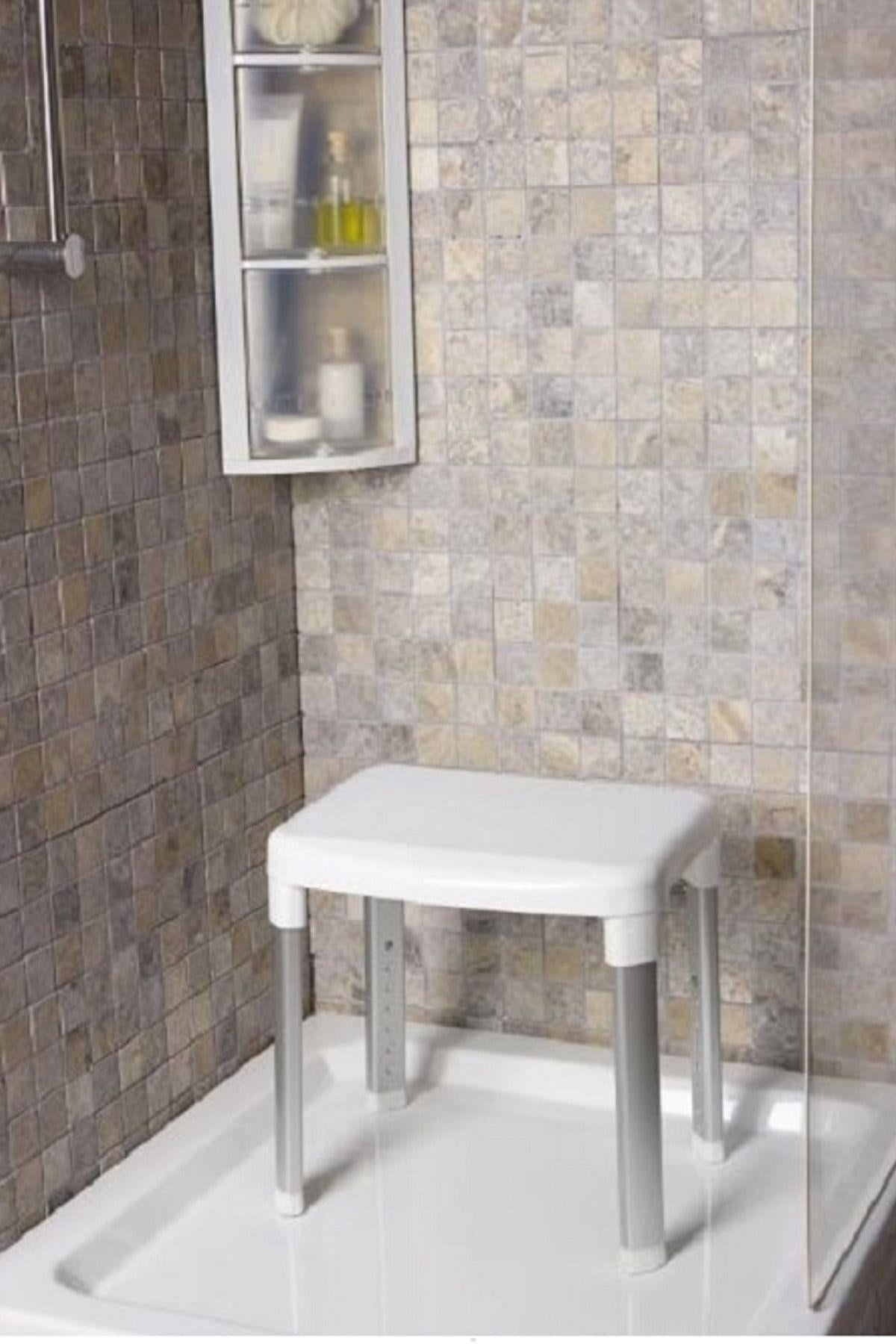 Cappadocia Paslanmaz Alüminyum Geniş Banyo Taburesi (130 KG Kapasite)