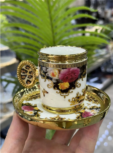 Caviar Lüx Porselen 6 Lı Fİncan Takımı Black