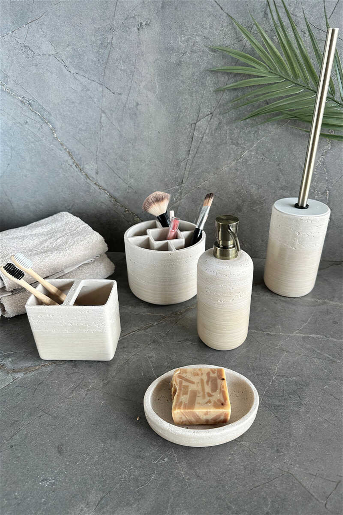 Charm 5li Banyo Seti - Bej