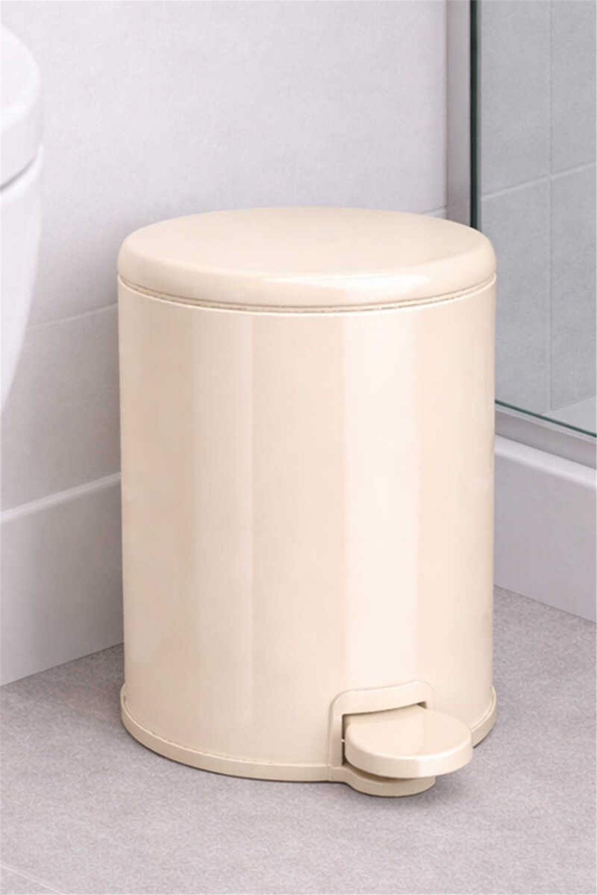 Cigo 3 LT Banyo Mutfak Ofis Çelik Çöp Kovası - Bej