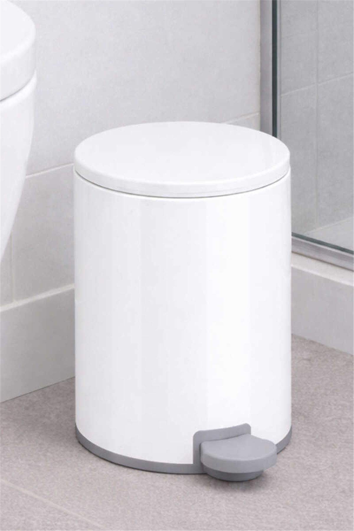 Cigo 3 LT Banyo Mutfak Ofis Çelik Çöp Kovası - Beyaz