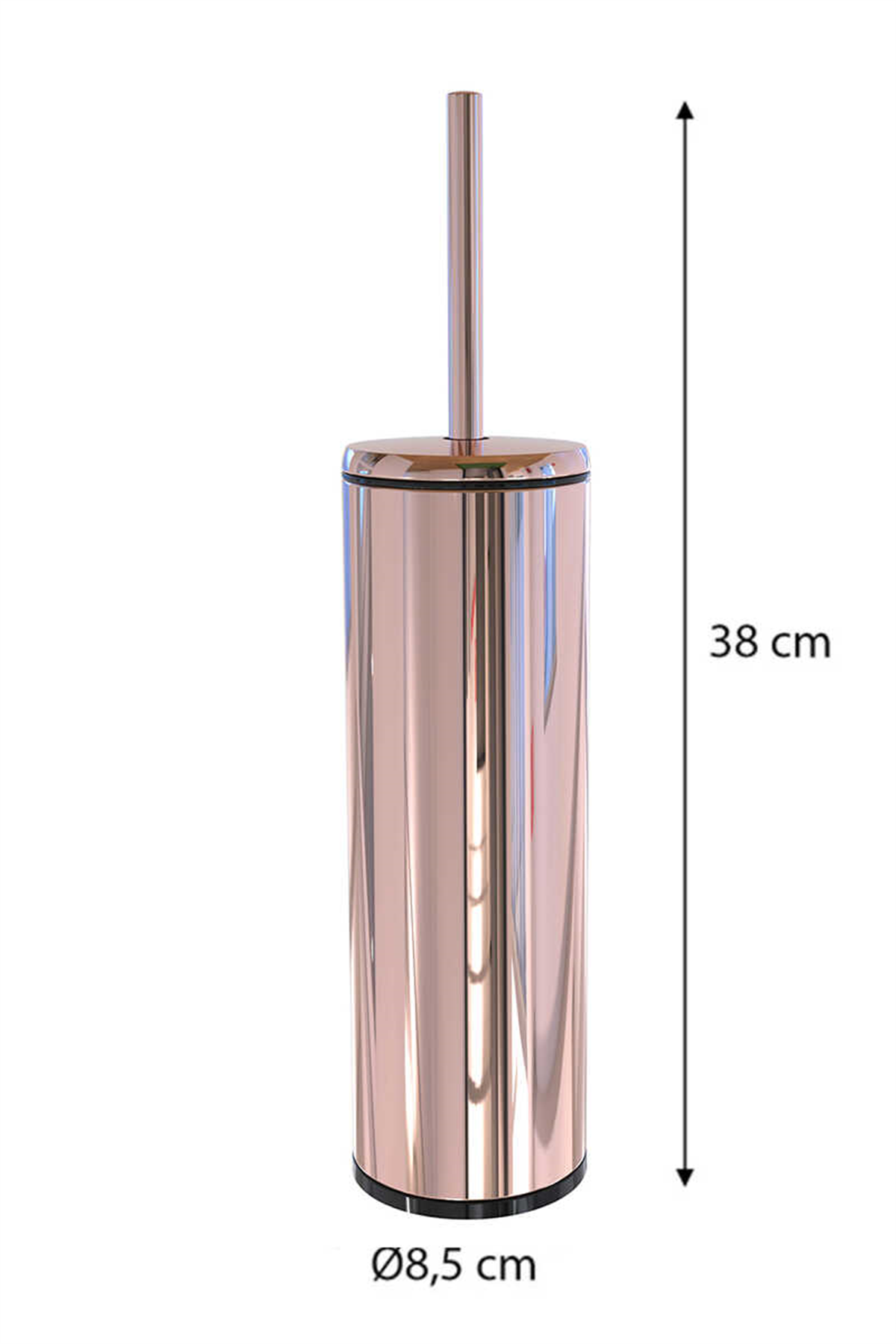 Cigo Çelik Tuvalet Fırçası - Rose Gold & İç Kısım Siyah