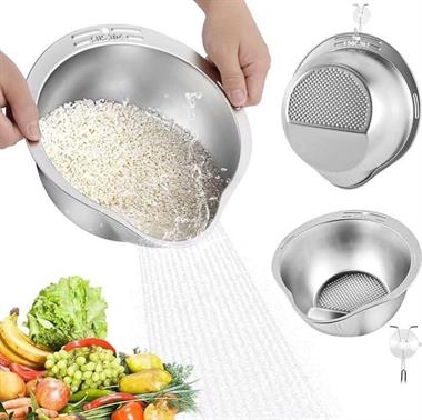 Çok Amaçlı Pirinç Meyve Makarna Süzgeci Paslanmaz 18/10 Çelik Süzgeç