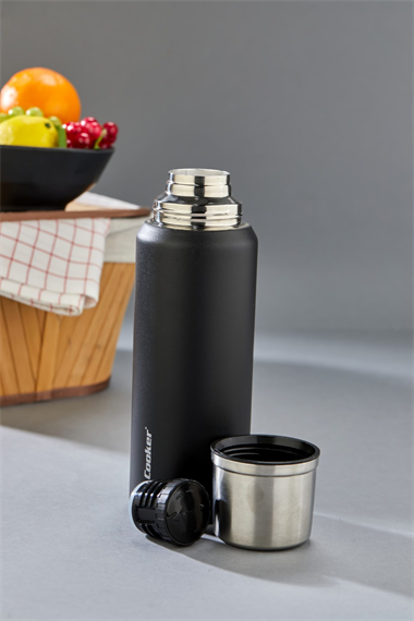 Cooker Paslanmaz Çelik Termos Siyah
