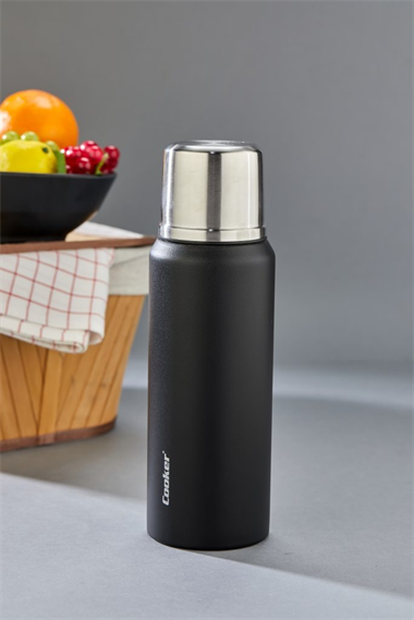 Cooker Paslanmaz Çelik Termos Siyah