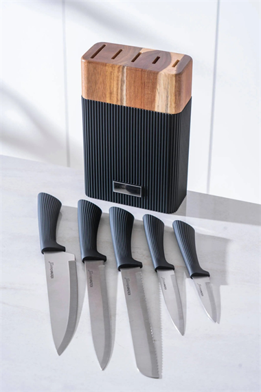 Vanni Cooper 6 Parça Bıçak Seti Siyah