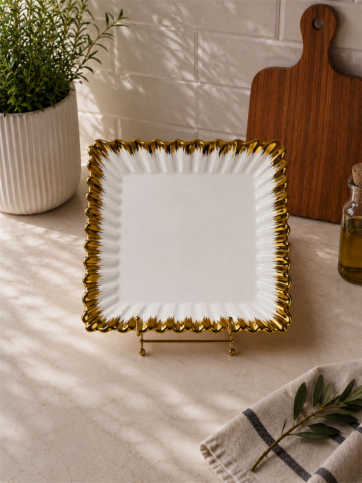 Daiys Gold Sunum Tabağı - Kare