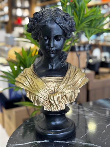 Dekoratif Gold Detaylı Ophelia Heykel Biblo Obje