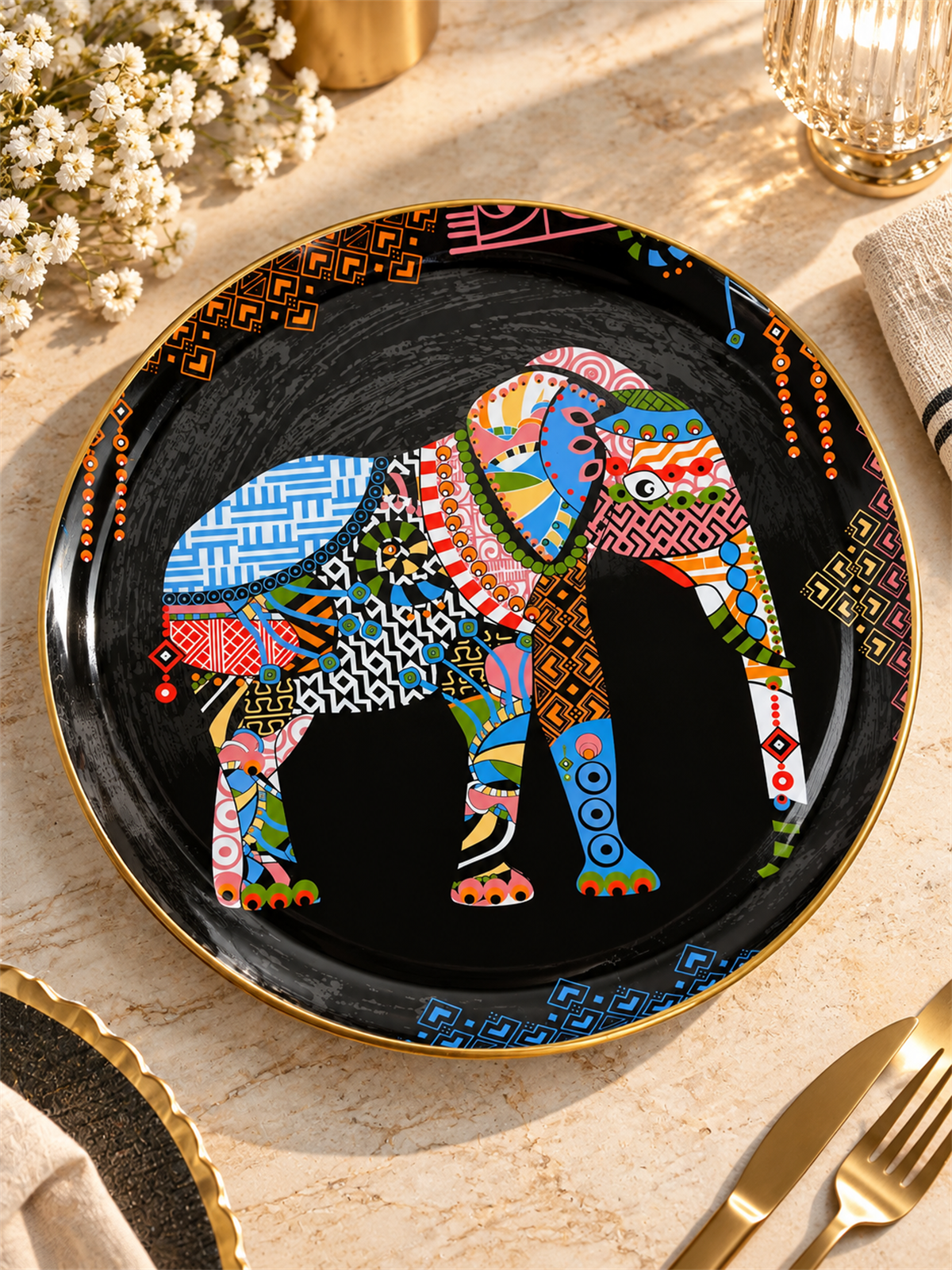 Elephant Porselen Servis Tabağı 26 cm