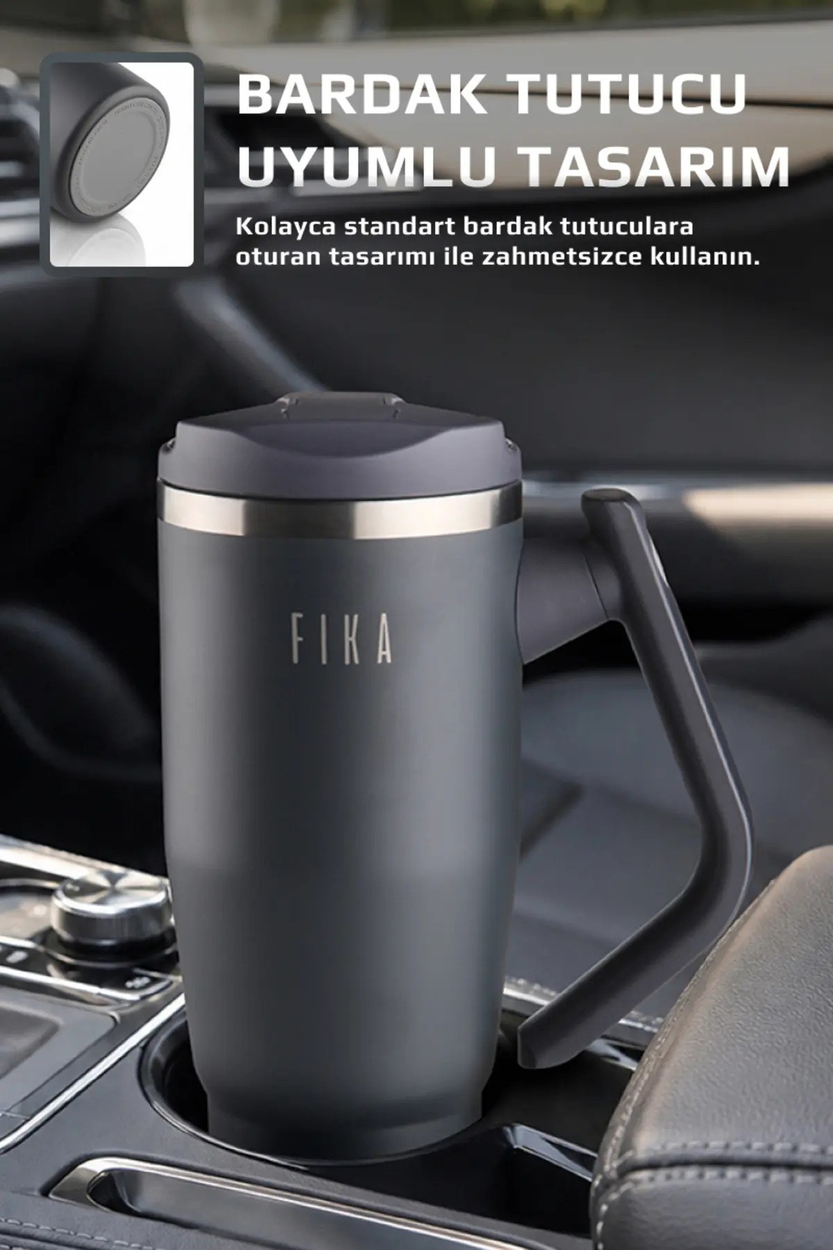 Fika Lumi Döner Kulplu Termos 1200 Ml - Antrasit