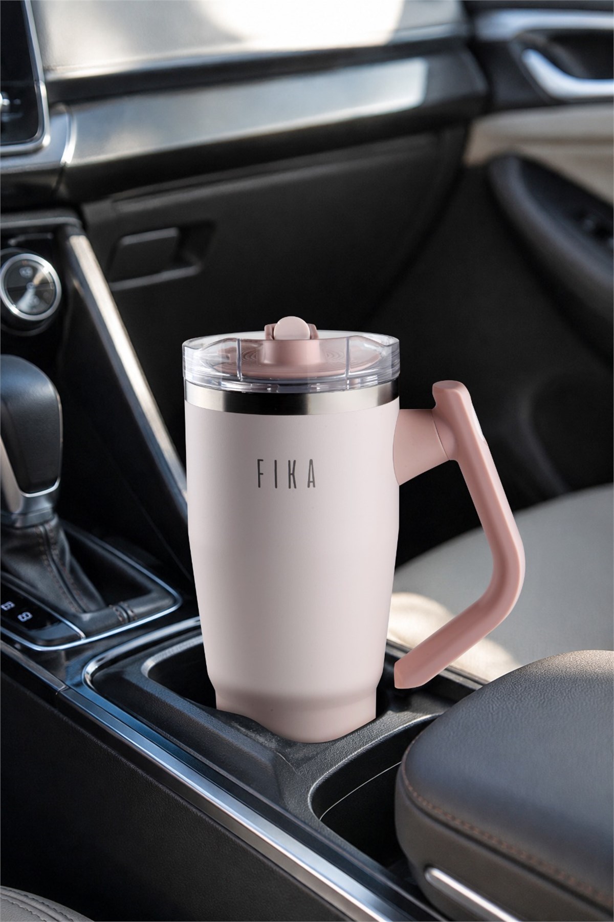 Fika Lumi Döner Kulplu Termos 1200 Ml - Pudra