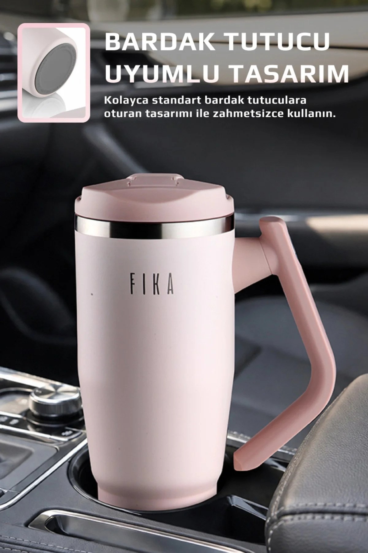 Fika Lumi Döner Kulplu Termos 1200 Ml - Pudra