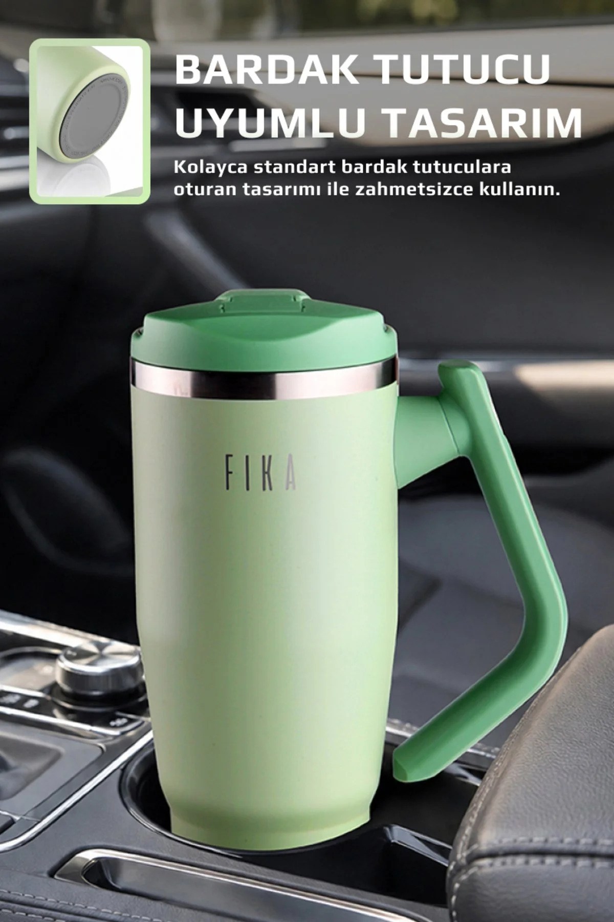 Fika Lumi Döner Kulplu Termos 1200 Ml - Mint Yeşili