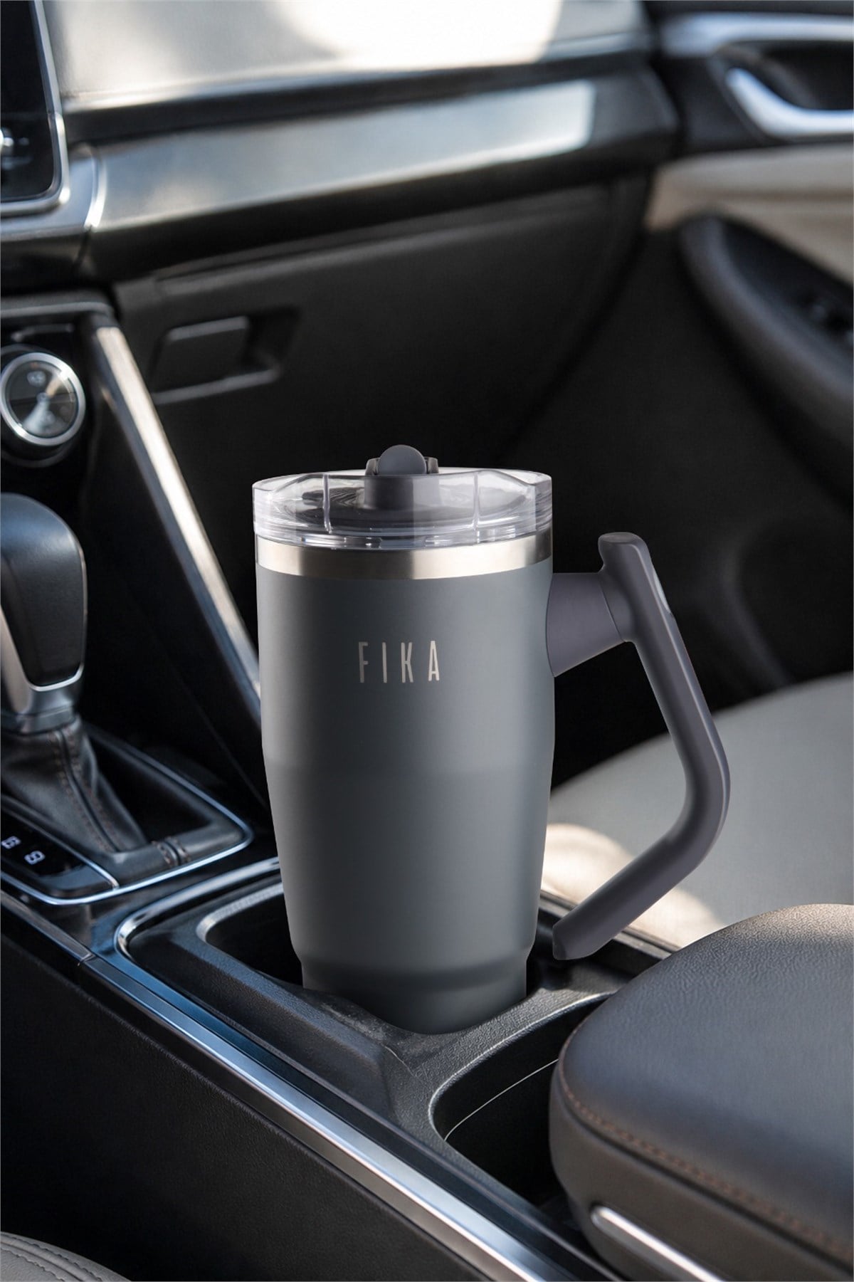 Fika Lumi Döner Kulplu Termos 950 Ml - Antrasit